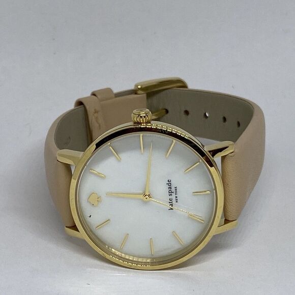 Kate Spade 0073 Women Beige Leather Analog White Dial Quartz Genuine Watch JK828 - Picture 7 of 12